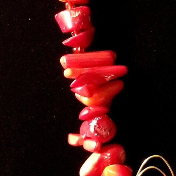 Red Coral Beaded Necklace - Picture 7 of 9